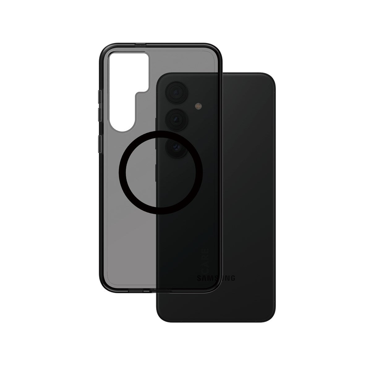 CARE™ by PanzerGlass® Smokey Case m. Schwarz Qi Compatible Samsung Galaxy S24+